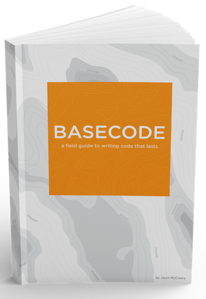 Photo of a printed copy of the BaseCode Field Guide